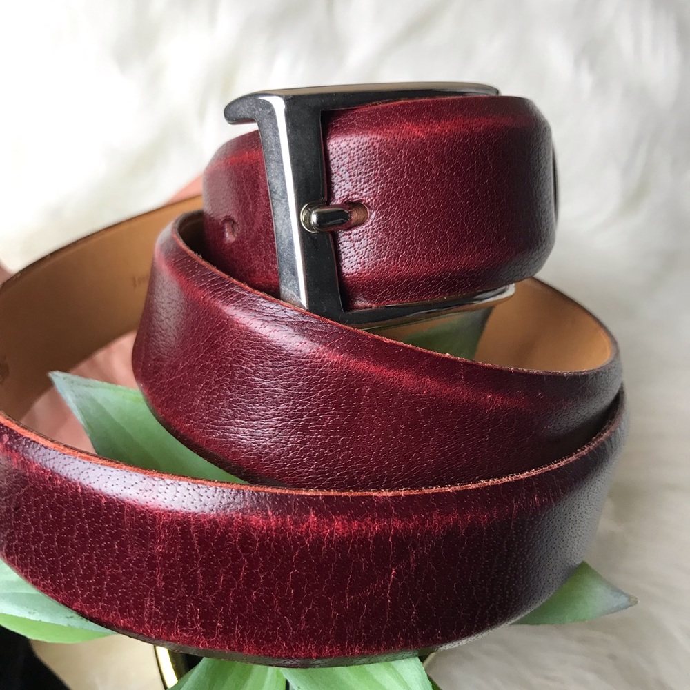 Stanley Korshak Asian Buffalo Leather Belt SZ 36